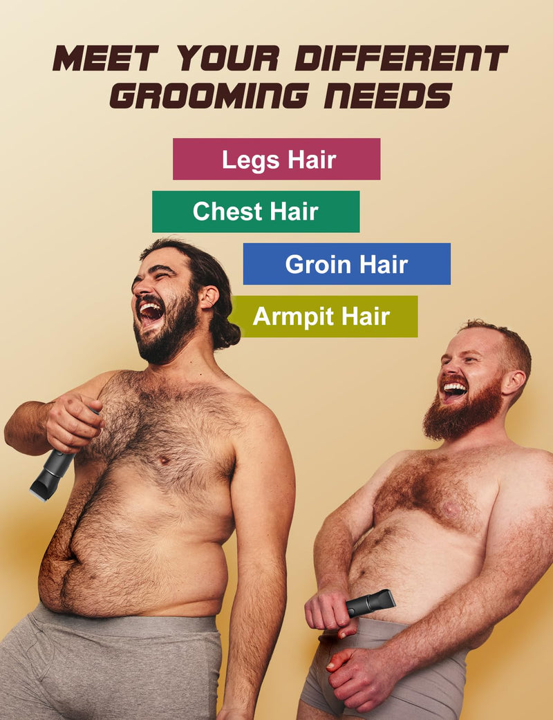 [Australia] - Body Hair Trimmer for Men: Manscape Electric Razor, Versatile Hair Trimmer for Groin, Beard, Nose/Ear Hair, Waterproof & USB-C Rechargeable,Travel Lock,Christmas Gifts for Men Black 
