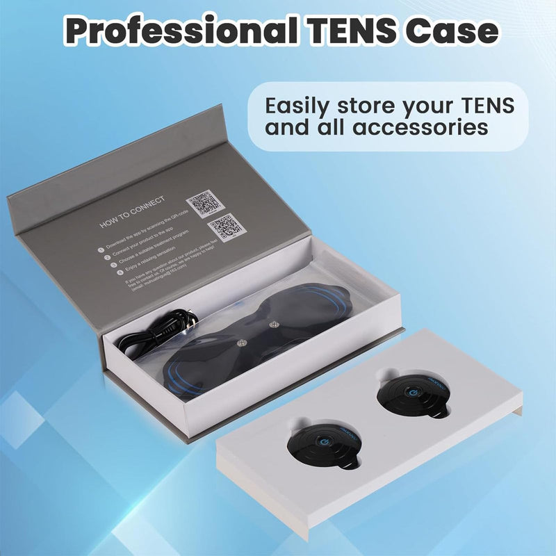 12 Modes Wireless TENS Unit Muscle Stimulator for Pain Relief | App-Controlled TENS Machine, Dual Channel, Independent Control, 20 Intensity Levels, Shoulder, Neck Pain Relief, 8 PCS Pads