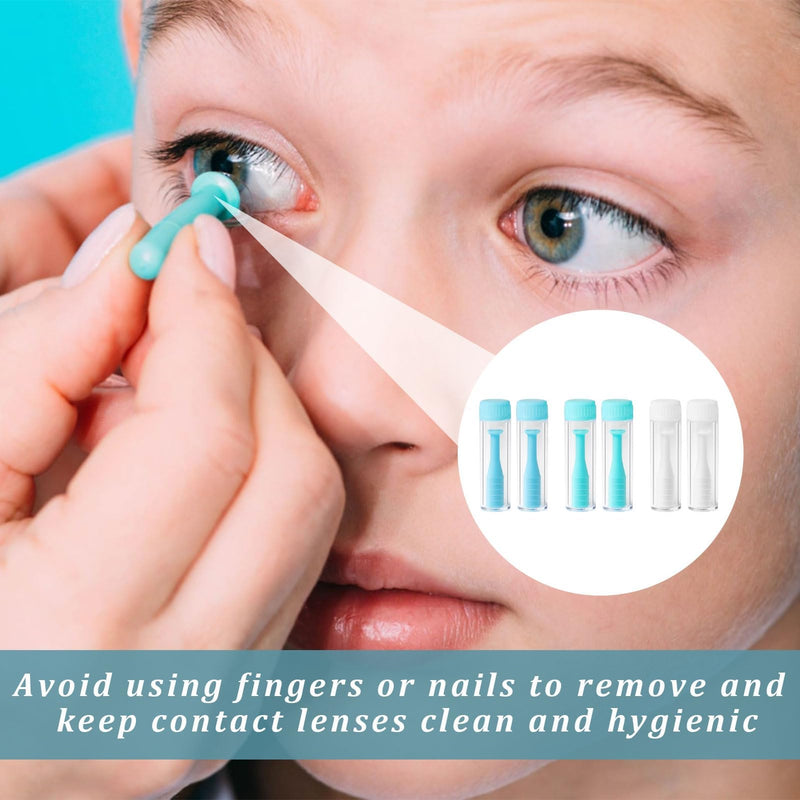 [Australia] - Pack of 6 contact lens suckers, contact lens insertion aid, contact lens remover, contact lens remover soft lenses, silicone contact lens remover, contact lens sucker soft lenses for hard lenses 