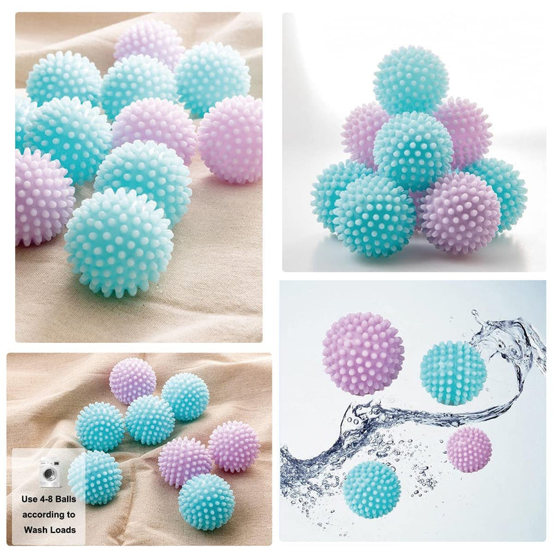 [Australia] - Reusable Laundry Dryer Balls - Eco Friendly Fabric Softener Alternatives Soften and Fluff Laundry Wrinkle Release(Set of 4 Random Color) Light Series 