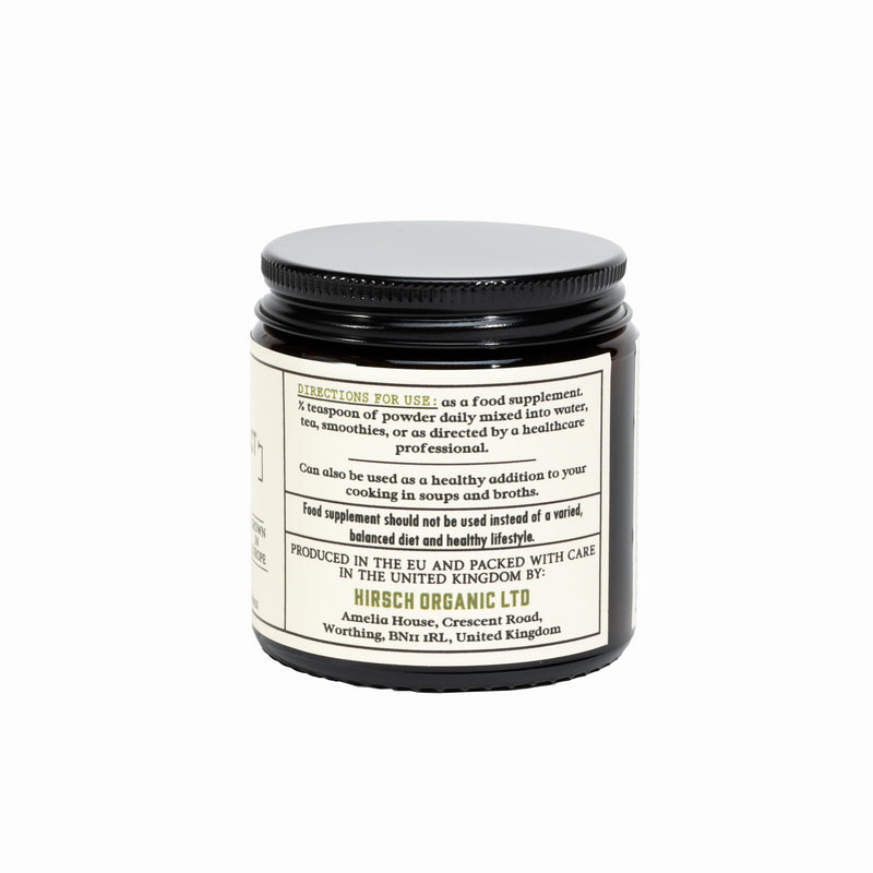Hirsch Organic Reishi High Strength Mushroom Extract Powder - Organically Grown in The EU - Non-GMO - No Added Fillers