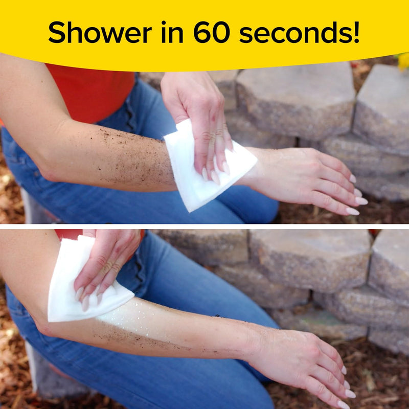[Australia] - Skunky Disposable Rinse-Free Bathing Sponge Wipes, AS-SEEN-ON-TV, Cleans Without a Shower, Just Add Water, Lather, Scrub & Dry With No Sticky Residue, Gym, Elder Care, Kids & More White 25 Count (Pack of 1) 