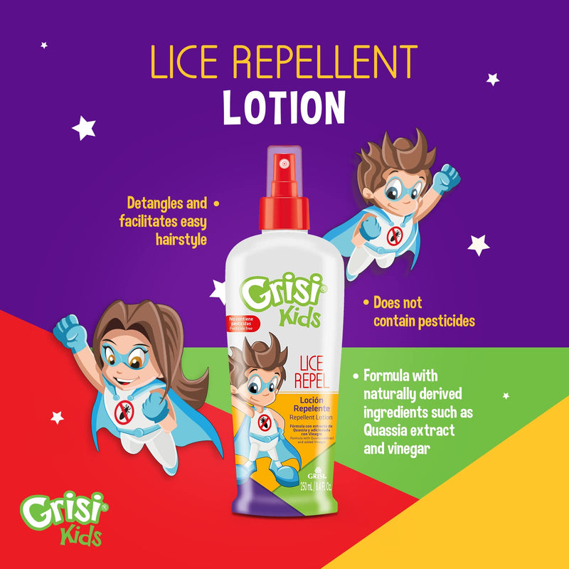 [Australia] - Grisi Kids Cleansing and Lice Repel Shampoo, Helps with The appearance of lice, Quassia Extract, Conditions Hair, 10.14 FL Oz, 2 Count 