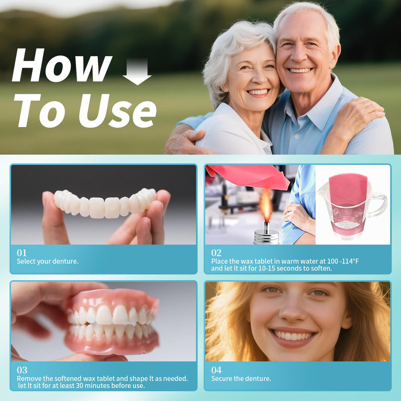 [Australia] - Dentures DIY Kit, Create Your Perfect Smile at Home: DIY Denture Fake Teeth Kit - Easy, Affordable, and Customizable Denture Solution-XX03 