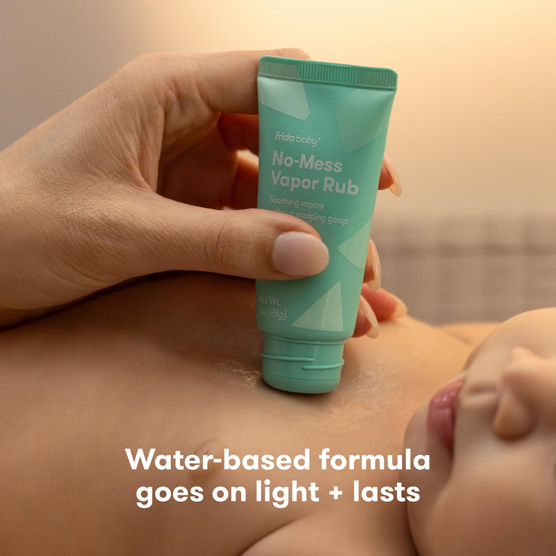 [Australia] - Frida Baby No-Mess Vapor Rub, Baby Vapor Rub for Chest, Neck, Back + Foot,Non-staining, Petroleum-Free Hands-Free Applicator Tube, Soothing Eucalyptus & Lavender for Sleep 