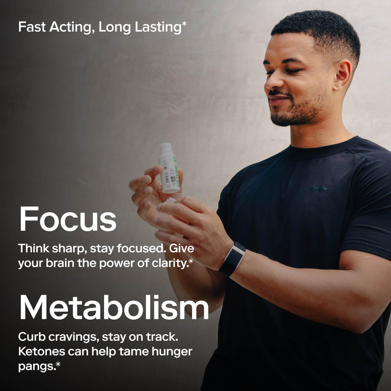 Ketone-IQ Caffeine Ketone Shots for Focus, Peach, 12 Pack | 5g exogenous ketones, 100mg green tea caffeine, B vitamins. Clean energy shot for focus, endurance and recovery. Sugar free. 2 Fl Oz (Pack of 12)