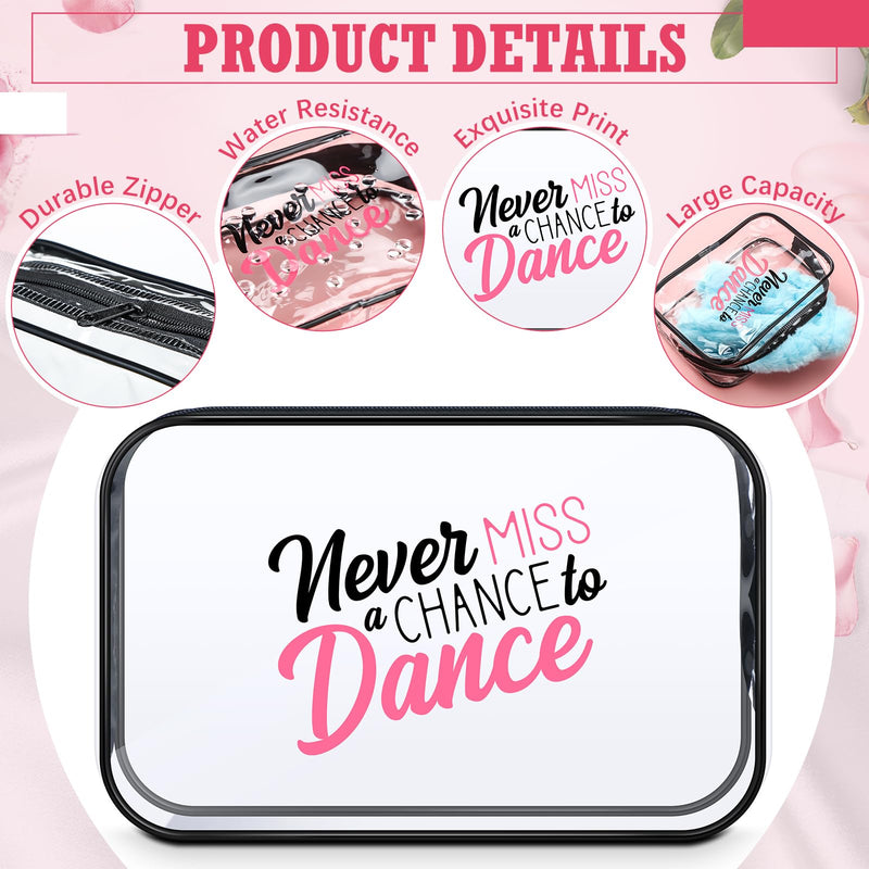 Abbylike 24 Pcs Clear Makeup Bags Cheer Dance Team Gifts Zipper,Dance | Waterproof PVC Toiletry Cases, Bulk Team Gifts, Zipper Closure for Organized Cosmetic Storage, 7 x 4.7 x 2.4 Inches