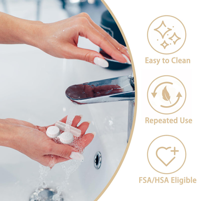 [Australia] - Contact Lens Case/Contact Case, Travel Contact Lens Case Cute Contact Case and Solution Perfect for Daily Travel Outdoor Retro Flowers 