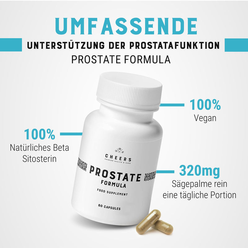 [Australia] - CHEERS - Prostate Formula, 60 Capsules for Urinary and Prostate Support, Prostate Supplement for Men, Selenium Supplement with Vitamin B6 and Zinc 