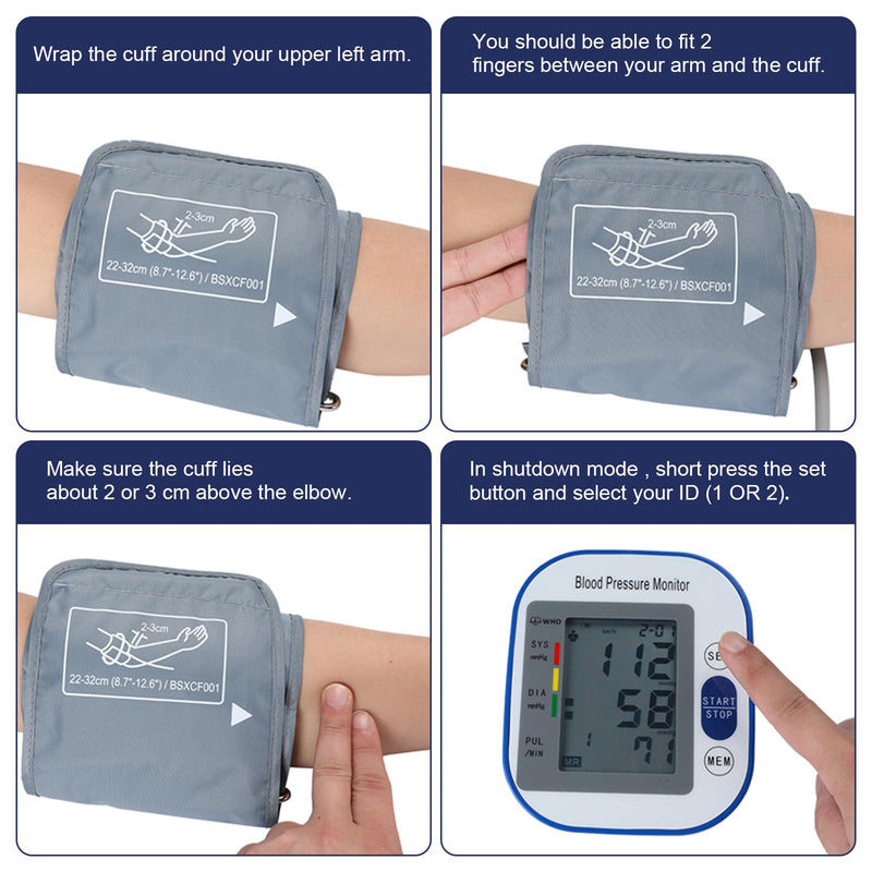 [Australia] - Blood pressure cuff replacement, 1 piece, blood pressure monitor, upper arm blood pressure cuff, Velcro cuff, 22-52 cm, extra large cuff, compatible with most blood pressure monitors (BP device not included). 