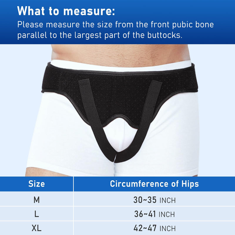 Laway Hernia Belts for Men,Hernia Guard Inguinal Truss for Single/Double,Pain Relief Recovery Strap with 2 Removable Compression Pads,Hernia Truss for Men Inguinal (X-Large) X-Large
