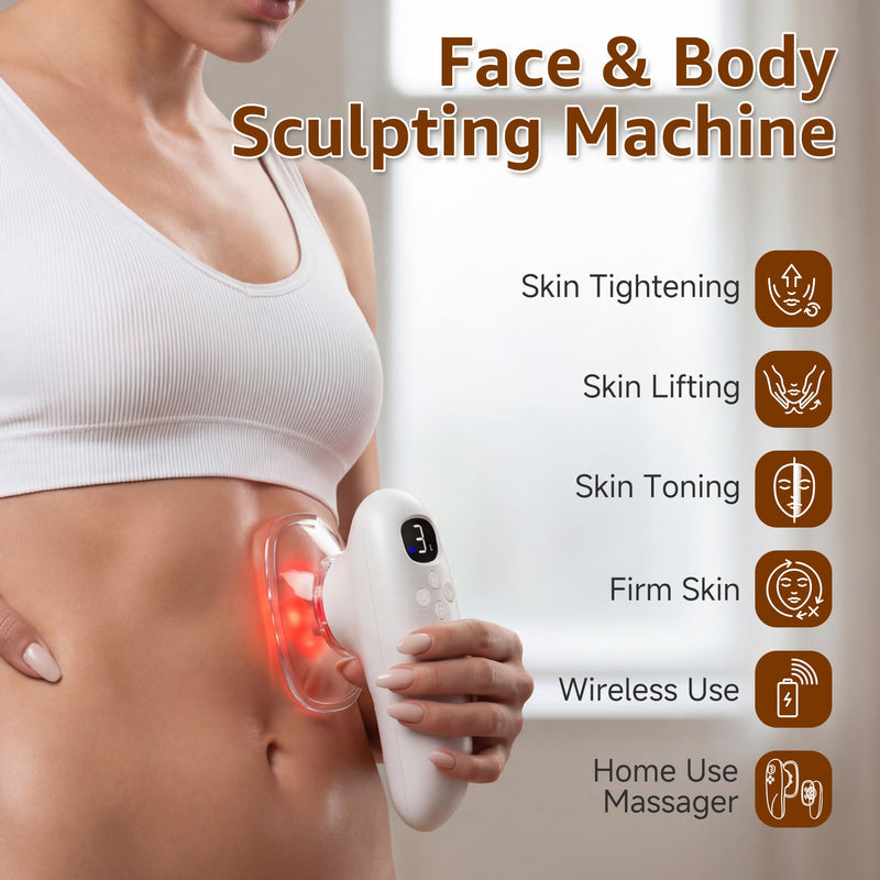 Body Smart Scraping,3 in 1 Body Sculpting Machine,Cellulite Removal Machine,Body Sculptor,Suitable for Legs, Abdomen,Arms, Love Handles,Relieves Muscle Tension and Tightens Skin,cellulite massage tool White