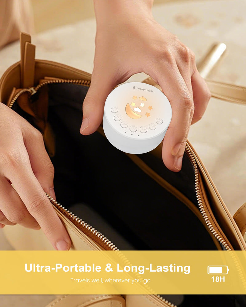 [Australia] - Portable White Noise Sound Machine for Relaxation, Better Baby & Adult Sleep ‚Äì 18 Sounds ‚Äì USB-C Rechargeable ‚Äì 18hr Battery ‚Äì Baby White Noise Machine ‚Äì Travel Sound Machine 
