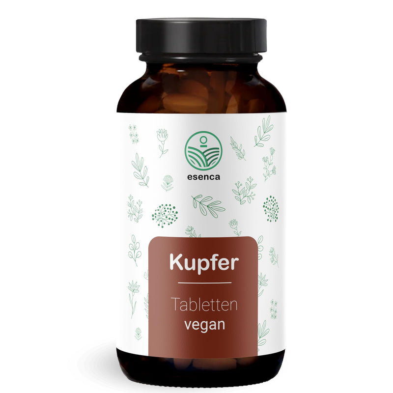 [Australia] - Copper tablets - 365 vegan tablets - 3 mg copper per daily dose - neutral in taste, high dosage, without unnecessary additives - from Germany 