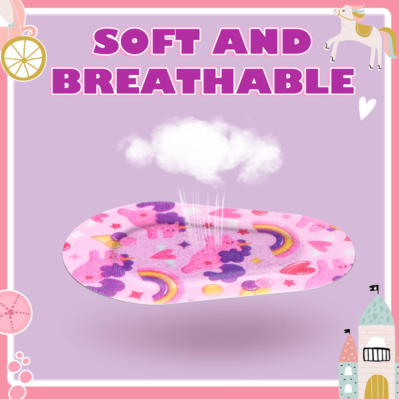 [Australia] - Panelee 120 Pcs Adhesive Eye Patches for Kids Girls Toddler Eye Patches Bulk Breathable Material, Light Blocking Cotton Colorful and Fun Designs Adhesive Bandages for Girls, 12 Styles 