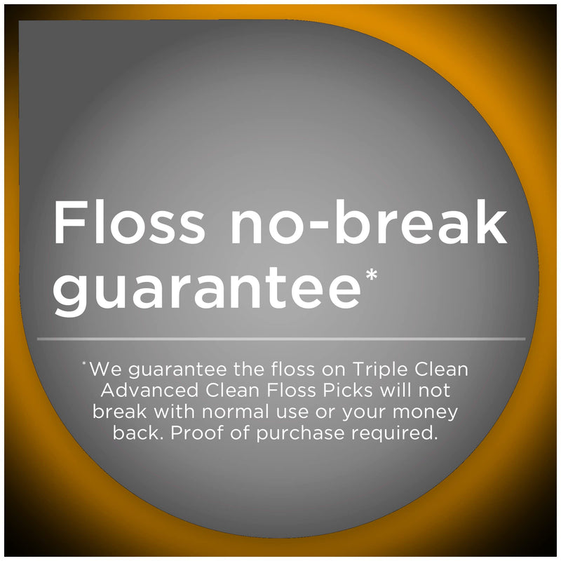 [Australia] - DenTek Triple Clean Advanced Clean Floss Picks, No Break & No Shred Floss, 75 Count, 3 Pack 75 Count (Pack of 3) 