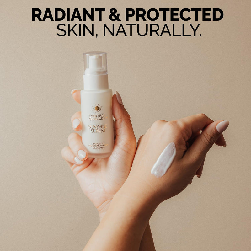 Sunshine Serum - Enriched Mineral Suncreen Serum - 1.69 fl oz - SPF 50 with skin hydrating squalane and Vitamin C - For All Skin Types and Skin Tones