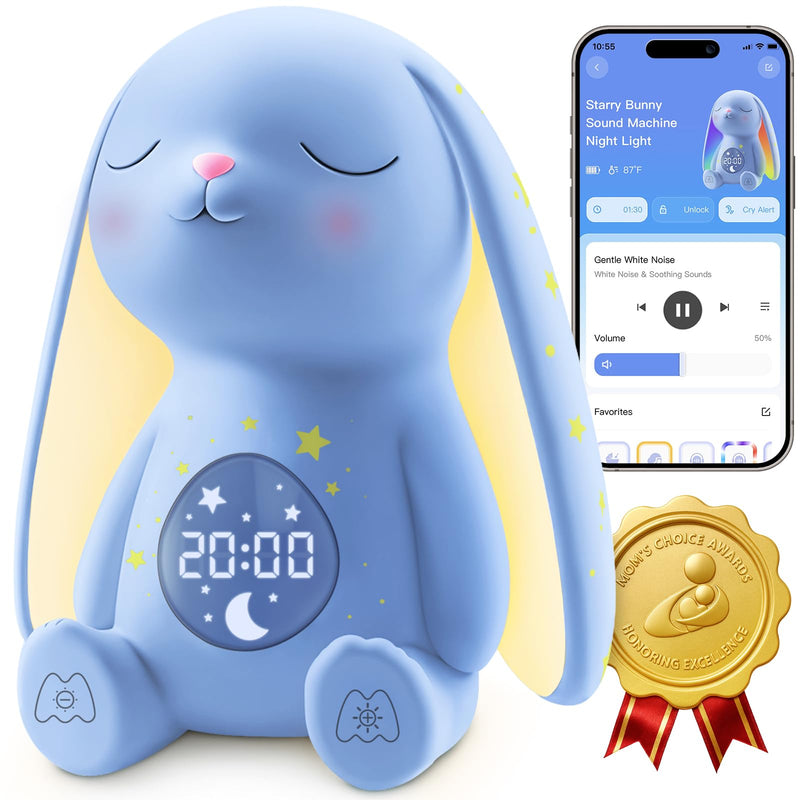 [Australia] - 2025 Mom's Choice Awards | White Noise Sound Machine Baby with Night Light, Cry Detection,100 Soothing Sounds, App Control, 150% Battery Life, 50% Faster Sleep, Newborn Essentials 