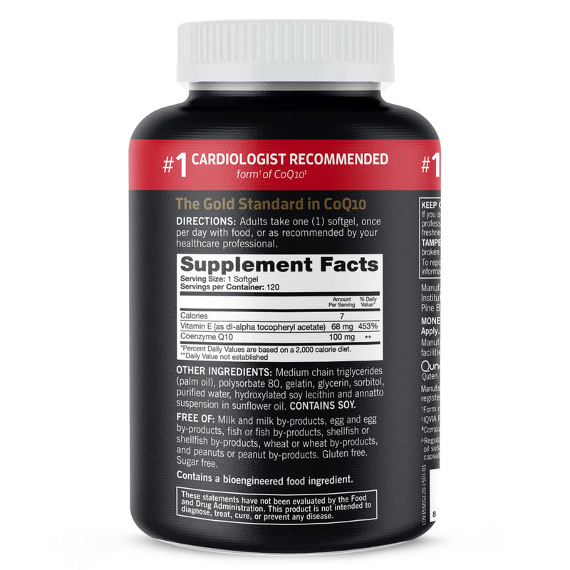 [Australia] - Qunol Ultra CoQ10 100mg Softgels- 3x Better Absorption, Antioxidant for Heart Health & Energy Production, Coenzyme Q10 Vitamins and Supplements, 8 Month Supply, 120 Count (Pack of 2) 