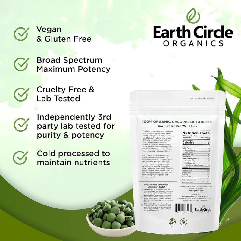 [Australia] - Chlorella Tablets | Kosher | High Potency Supplement, All-Natural Chlorophyll, Pure Green Algae superfood, Broken Cell Wall | High in Protein & Iron, no additives, Vegan - 400 Tablets (2 Pack) Chlorella Tablets 400 400 Count (Pack of 2) 