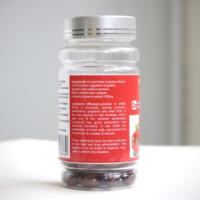 [Australia] - AIHIYO Lycopene Capsule, 100mg Tomato Supplement Extract, Organic Complex Formula, 500mg Per Capsule, 100 Softgel 