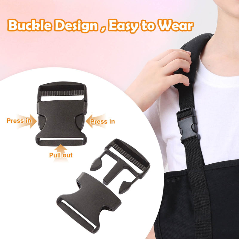 Kids Breathable Arm Sling for Shoulder Injury and Surgery Recovery, Padiatric Elbow Brace Support for Broken Arm, Fits Both Arms (Large) Large