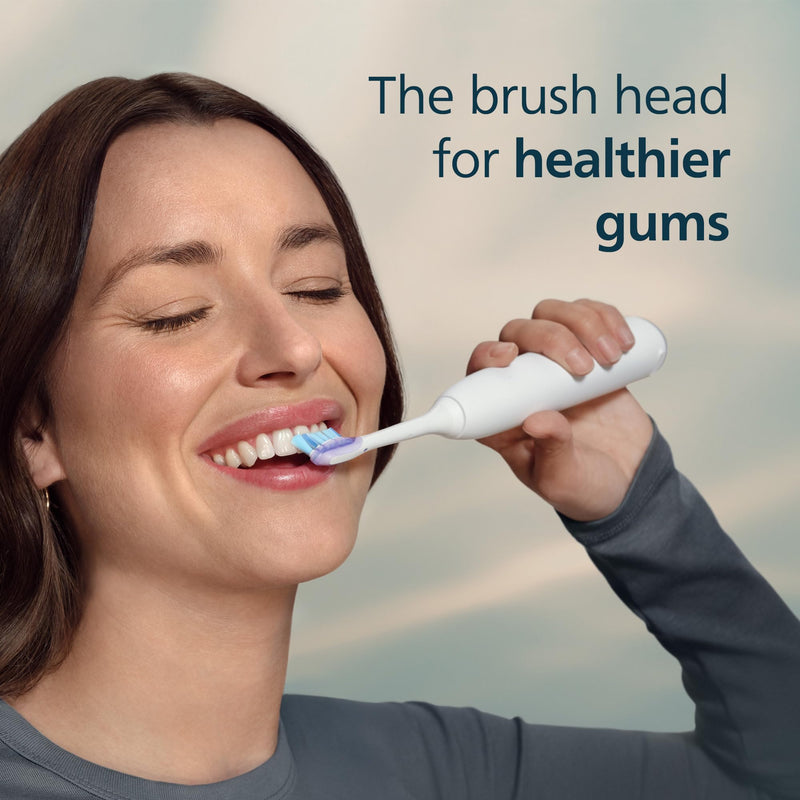 [Australia] - Philips Sonicare G3 Two-in-One - Genuine Replacement Electric Toothbrush Heads, White, 4 Pack One Year Supply, HX9054/65 4 Count (Pack of 1) 