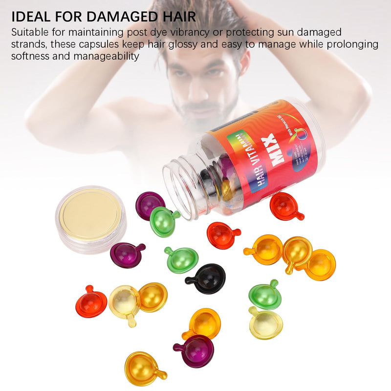 30 Count Hair Serum Capsules Moisturizing Hair Oil Capsules for Nourishing Frizzy Dry Damaged Hair