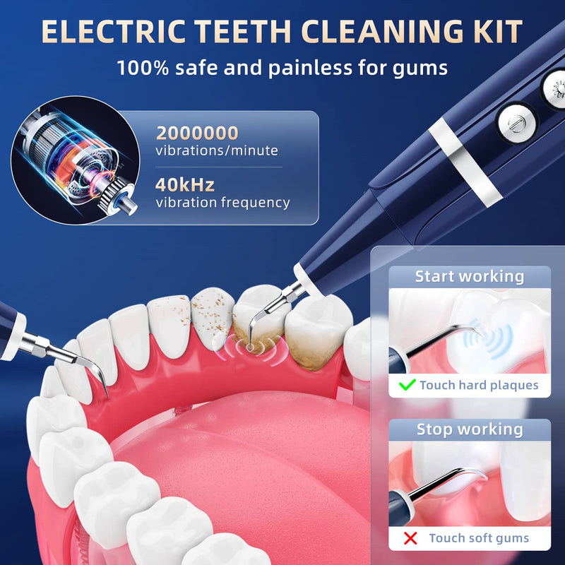 [Australia] - Plaque Remover for Teeth - Tartar Remover for Teeth, Dental Calculus Remover Teeth Cleaning Kit 