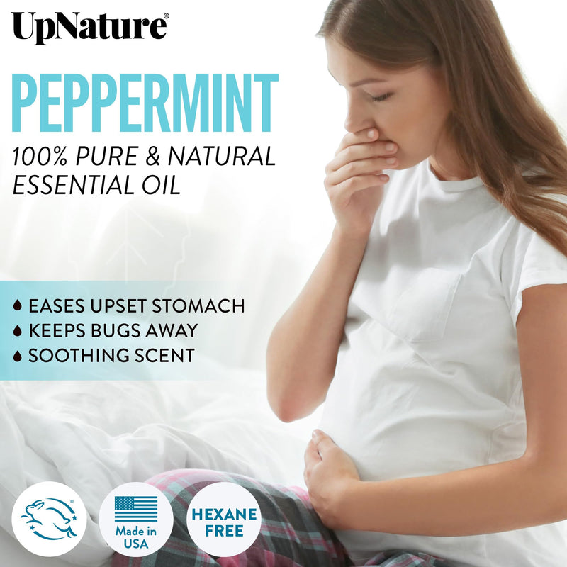 [Australia] - UpNature Peppermint Essential Oil Roll On - Morning Sickness Relief & Nausea Relief for Pregnant Women - 100% Pure Peppermint Oil, Pregnancy Must Haves 0.33 Fl Oz (Pack of 1) 