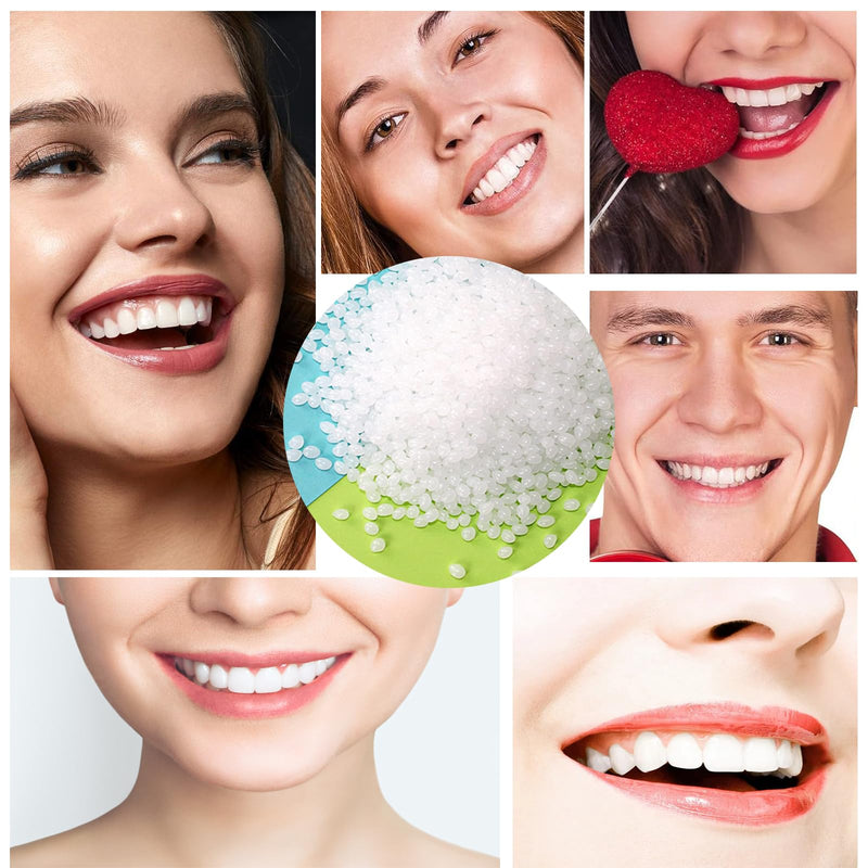[Australia] - lankai Temporary Tooth Repair, Dentures, Temporary Teeth, Dentures DIY, Temporary Tooth Repair Set, Thermal Adhesive Beads for Missing Broken Tooth Fake Tooth Veneer (100g) 
