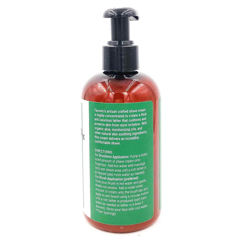 [Australia] - Taconic Shave, Natural Shaving Cream - Eucalyptus & Mint – Ultra-Rich High Lather Formula – Natural Shave Cream for Men & Women in 8 oz. Pump Bottle – Scented Shaving Cream 