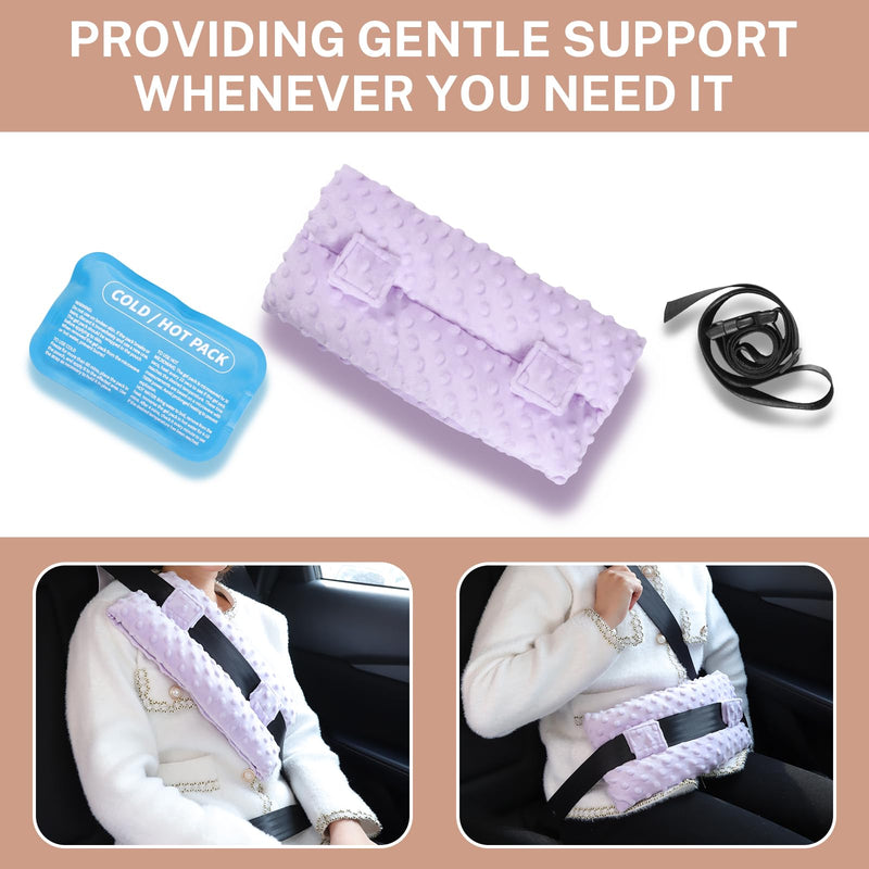 [Australia] - Seatbelt Pillow - Hysterectomy Mastectomy Heart Operation Recovery Supplies, Post Abdominal Surgery Myomectomy Pillows with Ice Pack, Tummy Tuck Recovery Must Haves, Tummy Pillow 