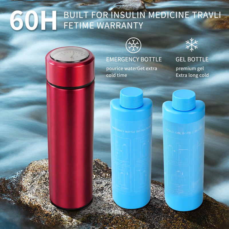 [Australia] - 60H Insulin Pens Cooler Travel Case Medication Cooler for Travel TSA Approved Medicine Cooler Medical Diabetic Travel Cooler Bag Epipen Carry Case (Rose Golden) Rose Golden 