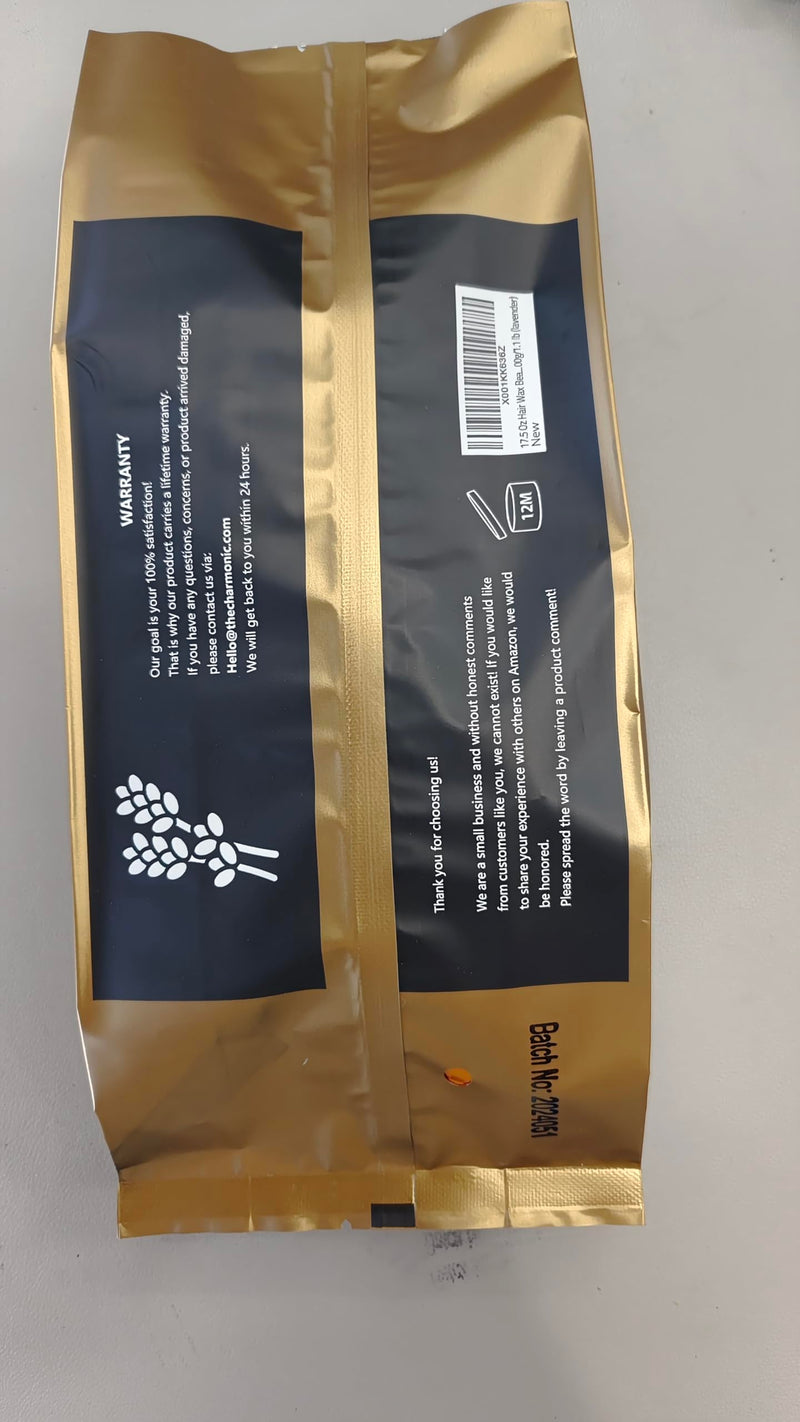 [Australia] - 17.5 Oz Charmonic Hard Body Hair Removal Wax Beads, European Lavender Depilatory Wax for Women and Men (500g/1.1 lb) 