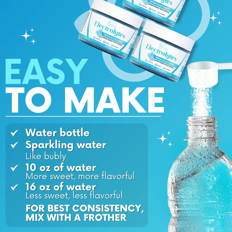 [Australia] - Zero Sugar - Sour Blue Candy Electrolytes Powder - Refreshing Hydration - Caffeine Free Energy - All Natural Ingredients - Vegan, Keto & Paleo - Sugar Free Electrolyte Powder Drink Mix - 30 Servings 5.29 Ounce (Pack of 1) 