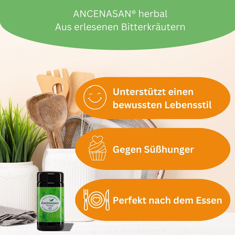 [Australia] - ANCENASAN® herbal 40g - The POWER of 49 bitter herbs and spices - bitter substances without alcohol - gluten-free, vegan, 100% natural 