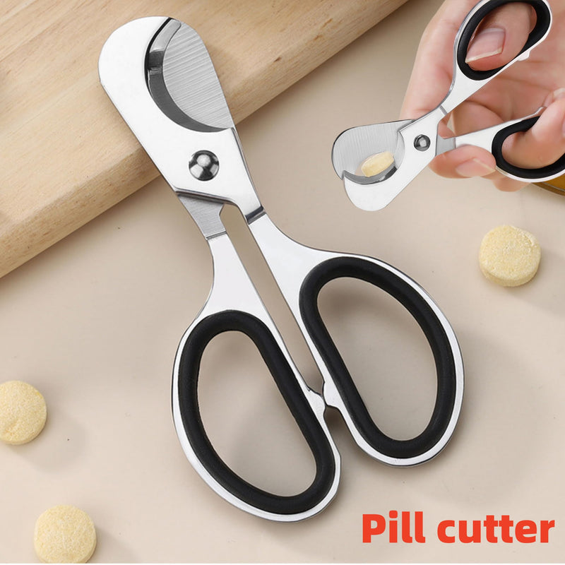 Manual Aluminum Pill Grinder/Smasher & Crusher - Fine Powder Medicine Crusher for Pets Elderly - Portable Tablet Splitter Metal Hand-Operated Mill for Small/Large Pills