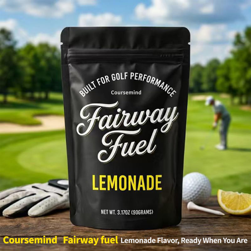 Coursemind Fairway Fuel Golf Electrolyte Drink Mix Powder, Hydration Formula with B Vitamins, Sports Performance Beverage for Golfers, Lemonade Flavor, 18 Servings Lemon