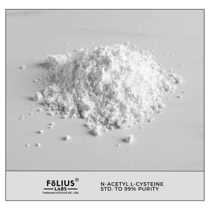 FOLIUS LABS Clean Label N-Acetyl L-Cysteine (NAC) 600mg Supplement – 120 Veg Capsules 120 Caps