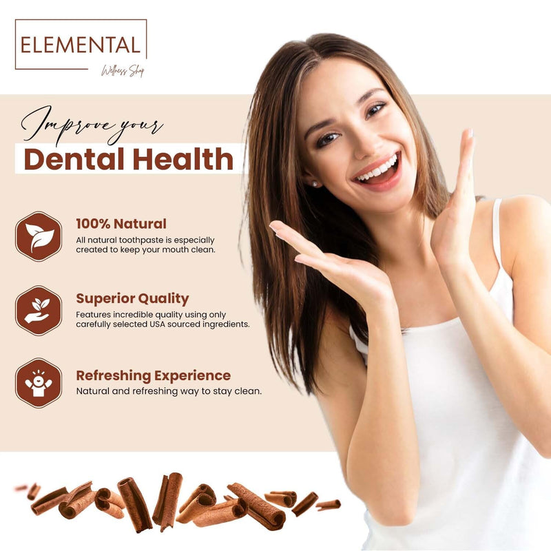[Australia] - Elemental Wellness, Remineralizing Tooth Powder for Healthy Teeth and Gums - All Natural Tooth Powder, Clove Flavor - Maintains Oral Health - Tooth Powder Remineralizing - No Artificial Flavor, (2 oz) 