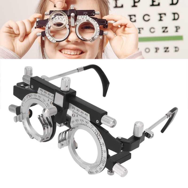 [Australia] - Asixxsix Adjustable Test Frame, Optical Optical Test Lens Frame, Lightweight Alloy Optometry Frame, Eye Optometry Optician PD 48-80mm, Adjustable Temple Length and 