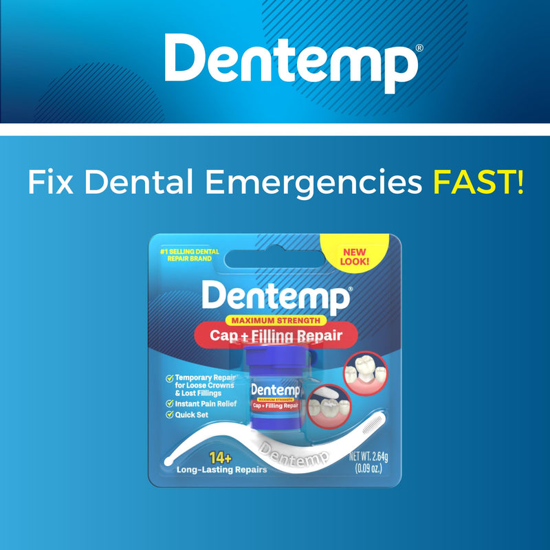 [Australia] - Dentemp Maximum Strength Loose Cap and Lost Filling Repair - Dental Repair Kit for Instant Pain Relief (Pack of 3) 