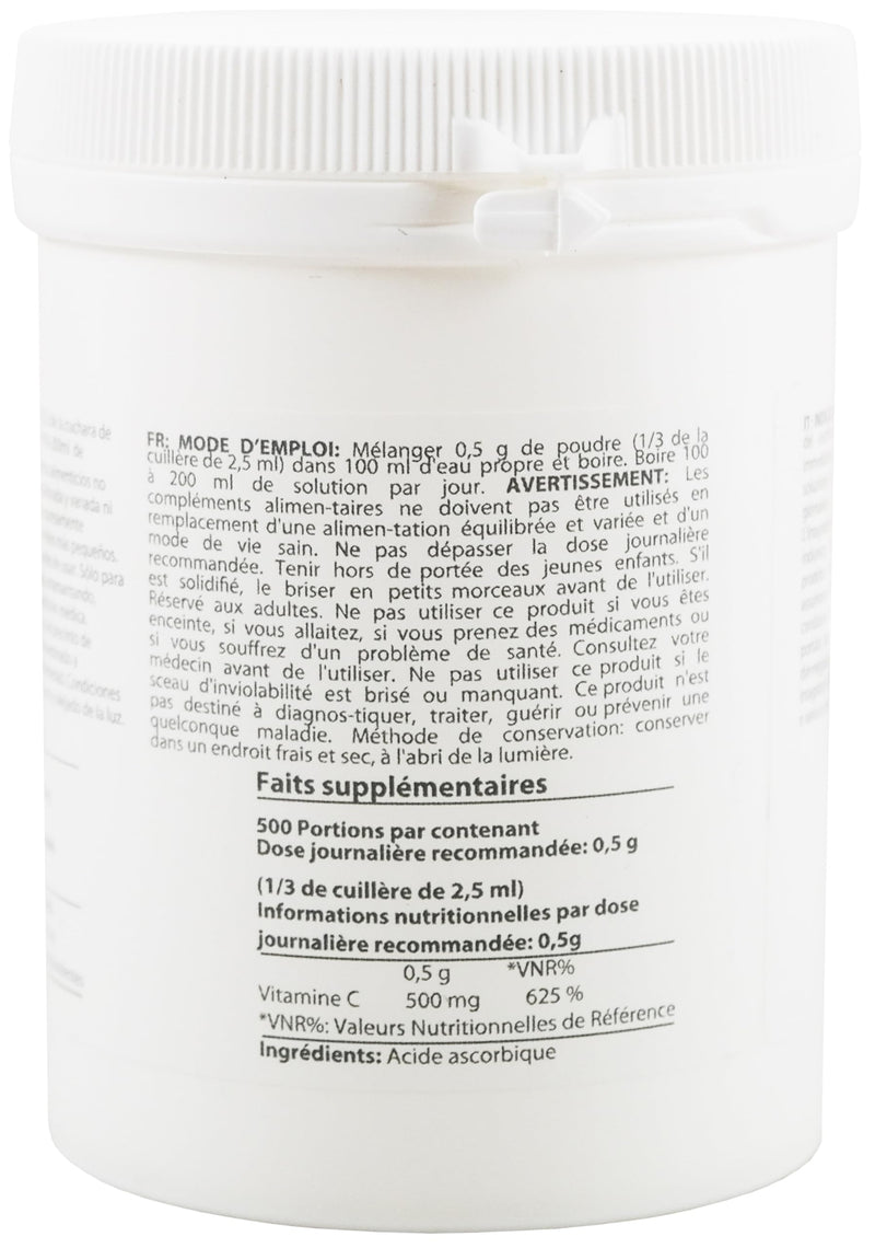 Pure Ascorbic Acid fine crystalline Powder | 0.55 lb - 250 g | Vitamin C | Pharma Ingredients (Ph. EUR, USP, BP) | Third-Party Tested | Heiltropfen®