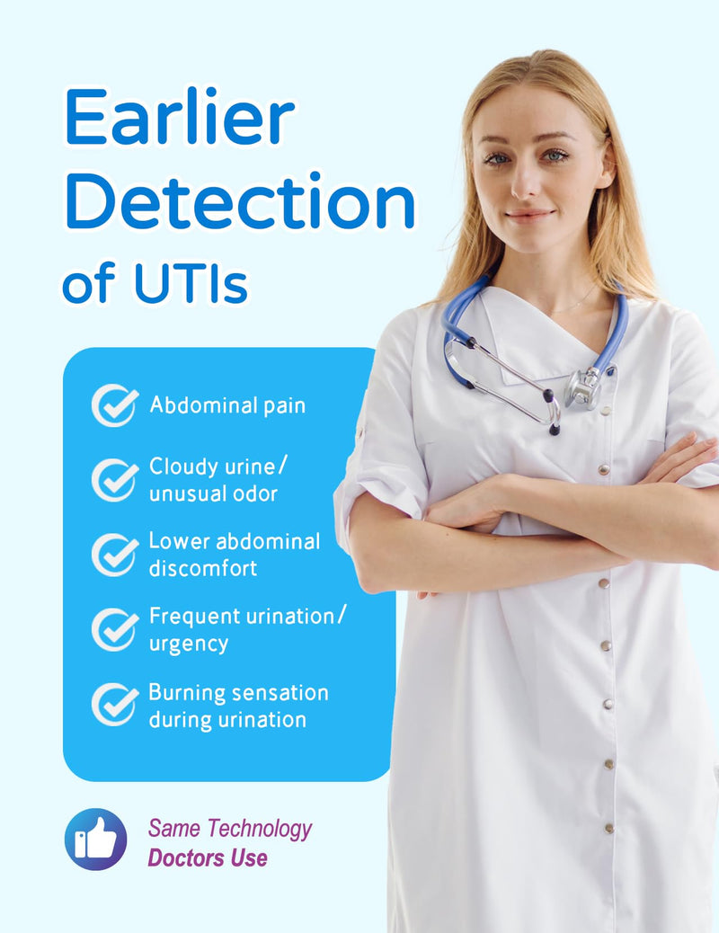 [Australia] - 6 Pack UTI Test Strips, Urinary Tract Infection Test Kit for Women Men, Accurate Result in 2 Minutes, Monitor Bladder Health at Home, Clinically Tested, Easy to Grip, Individually Wrapped 6T 