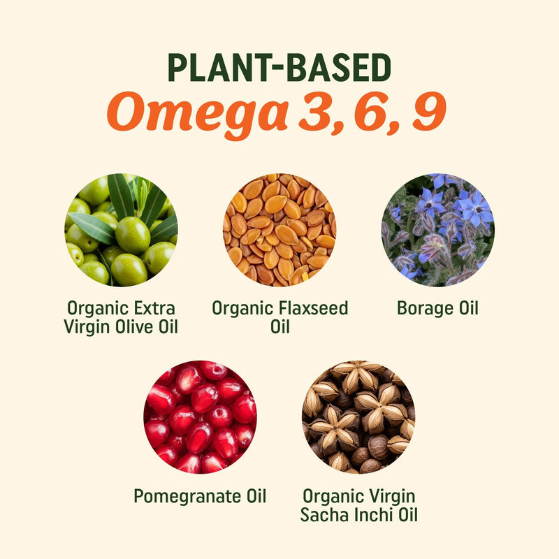 Vegan Omega 3 6 9 Supplements | 2000MG Plant-Based Triple Omega 369 Blend | Heart, Brain, Skin, and Eye Health Support | Vegan Fish Oil Alternative | Essential Fatty Acids Complex | Non-GMO | 60 Ct Vegan Omega 3-6-9, 60ct