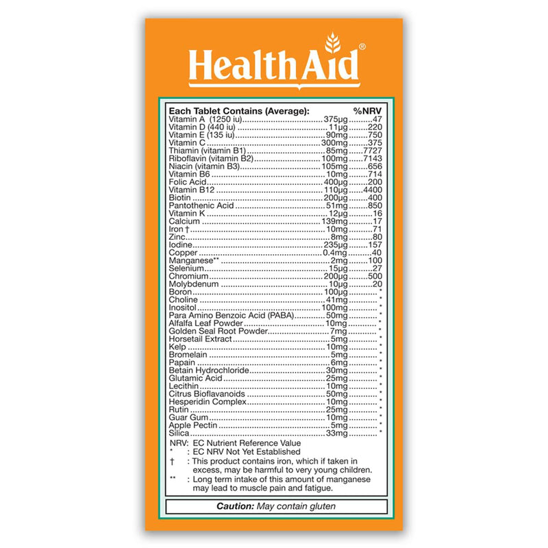 HealthAid Healthy Mega - Prolong Release - 60 Vegetarian Tablets Apple 60 Tablets