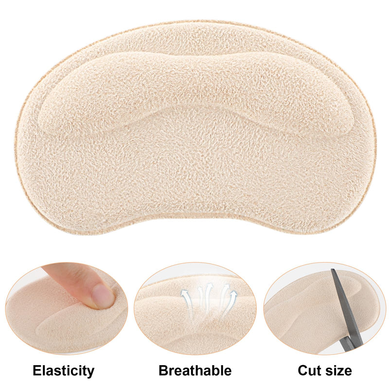 [Australia] - WLLHYF 4 Pairs Heel Grips Shoe Pads Self Adhesive Foot Pads Pads for Loose Large Shoes Cuttable Heel Insoles Shoe Insoles for Men Women 
