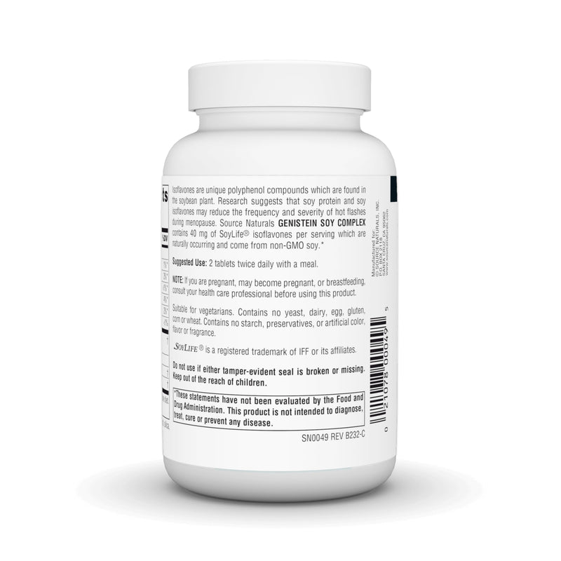 Source Naturals Genistein Soy Complex, 40 mg - 60 Tablets | 40 mg of SoyLife® - Non-GMO Project Validated 60 Count (Pack of 1)