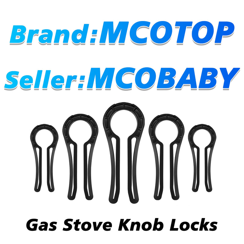 [Australia] - Gas Stove Knob Locks, Stove Knob Safety Covers for Child, Prevent Kids Pets from Turning on Stoves - Black-5 Pack 